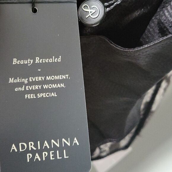 Adrianna Papell Satin Halter-Neck Cold-Shoulder Gown - Picture 3 of 3